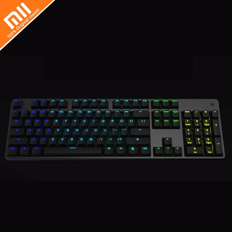 xiaomi game keyboard 104 keys RGB illusion backlight aluminum alloy cover custom game shaft body fo