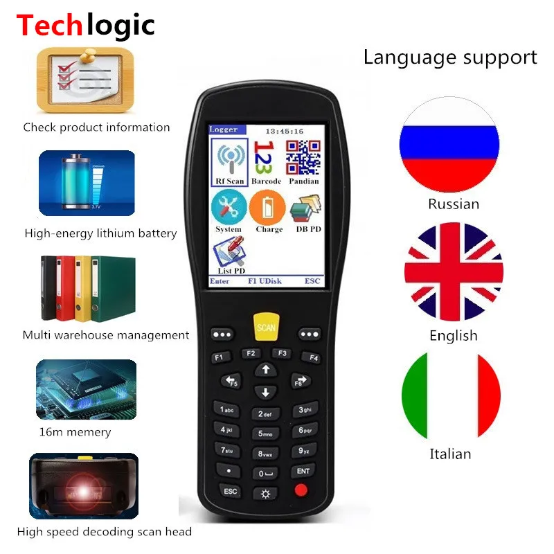 Techlogic X9 2D QR PDF417 الباركود ماسحة 1D 2D اللاسلكية الباركود ماسحة المحمولة محطة PDA اللاسلكية الباركود قارئ بار بندقية Techlogic X9 2D QR PDF417 الباركود ماسحة 1D 2D اللاسلكية الباركود ماسحة المحمولة محطة PDA اللاسلكية الباركود قارئ بار بندقية