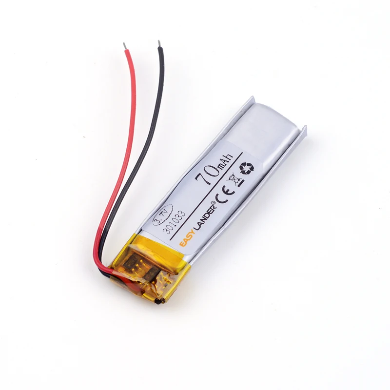 3 7 v литий ионная аккумуляторная батарея 301033 70mAh для MP4 MP3 Bluetooth наушники маленькая