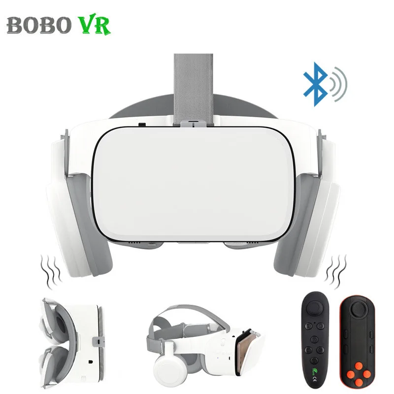 Online BOBOVR Z6 mejora 3D gafas VR auriculares Google Cardboard Bluetooth gafas de realidad Virtual casco inalámbrico VR para teléfonos inteligentes
