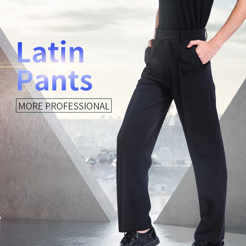 Men Latin Pants Boys Dance Pants Maie Dance Practice Wear Latin Modern