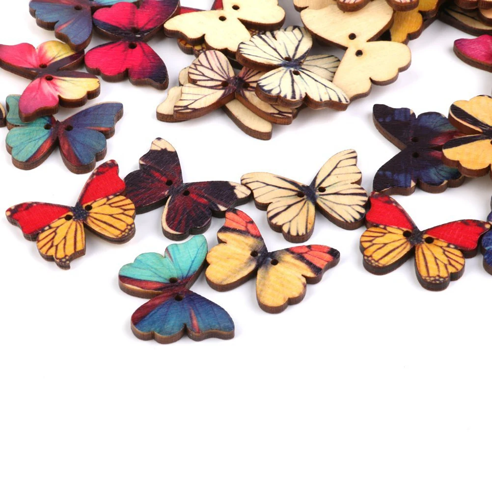 100 шт. деревянные пуговицы с 2 отверстиями|buttons for sewing|buttons buttonsbuttons scrapbooking |