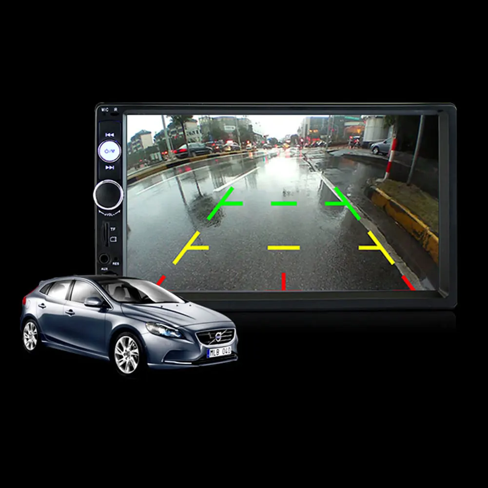 

7" Double DIN Car MP5 Bluetooth Touch Screen Rearview Sighting Camera 70101B