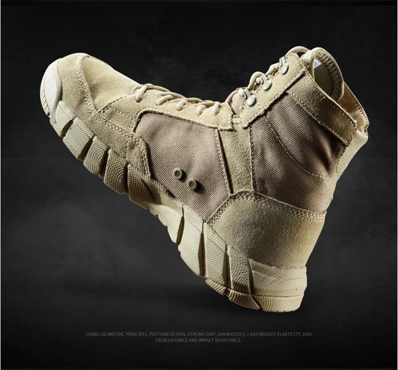 Мужская обувь для походов на открытом воздухе; водонепроницаемые дышащие тактические армейские сапоги; спортивные кроссовки для пустыни; нескользящая обувь для походов