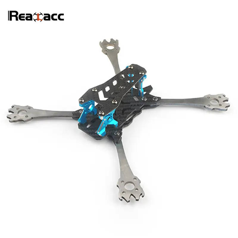 

Realacc Real6 210mm Wheelbase 3mm Arm Titanium Alloy Carbon Fiber 5 Inch Frame Kit for RC Models Multicopter Motor Spare Part