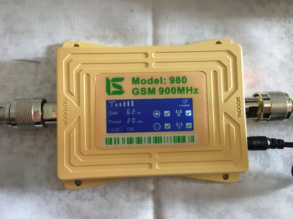 Display GSM980 GSM Mobile phone 2G Signal Booster GSM Signal Amplifier 900mhz Repeater with 5v Power Adapter Yellow