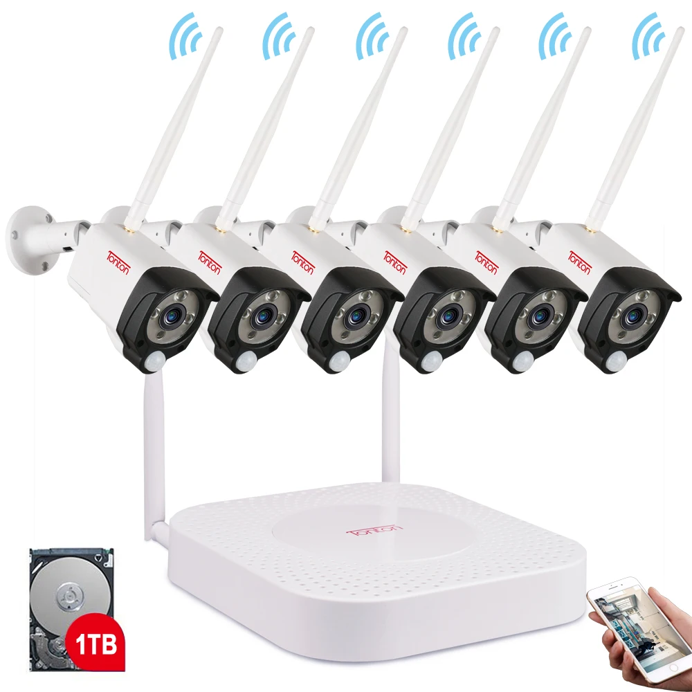 Tonton 8CH 1080P Wireless Video Surveillance Audio Recording 1TB HDD