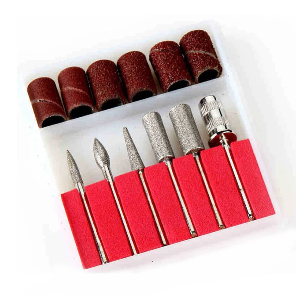 Nail Tools 1set Professional 6pcs Nail Drill Kit Bits file For Electric