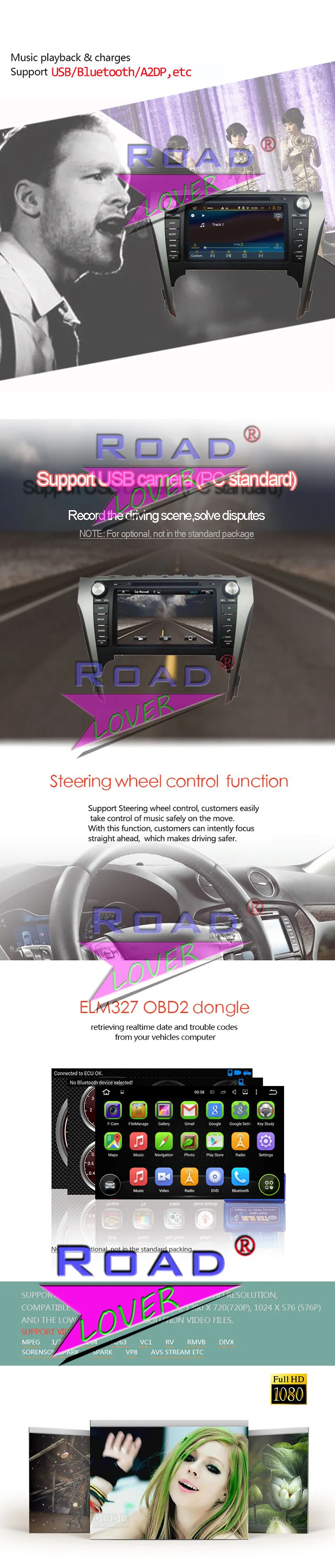 Clearance Roadlover Android 9.0 Car Multimedia DVD Player Autoradio For Toyota Camry 2012- Stereo GPS Navigation Magnitol Doubel Din Audio 9