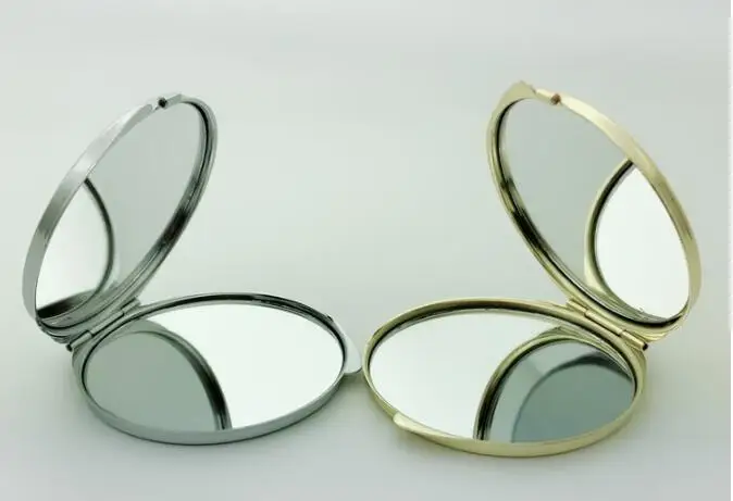 1 шт. портативное складное зеркало мини компактное из нержавеющей стали металлическое косметическое карманное зеркало для инструментов для макияжа