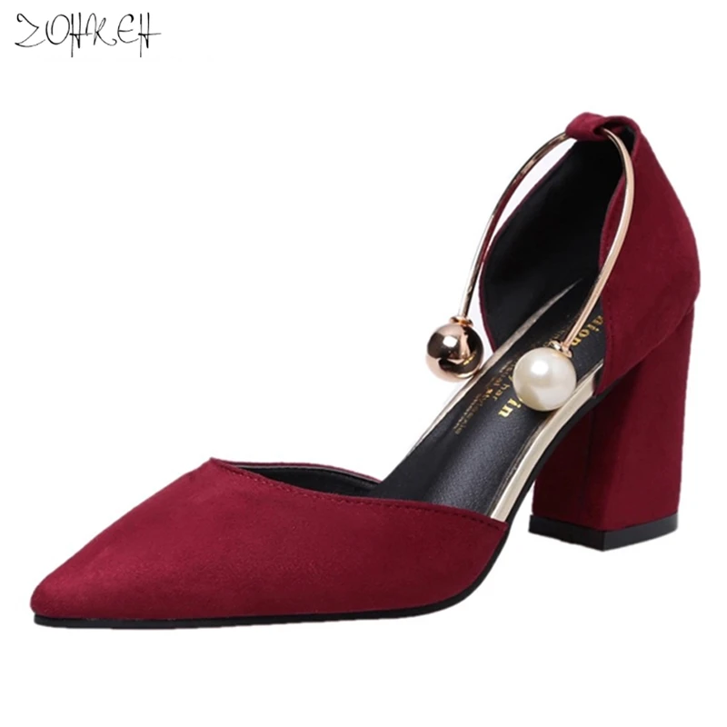 

Women Sandals High Heels Summer Women Fashion Shoes Gladiator Sandals Block Heels Pearl Strap Women Pumps Chunky Heels Shoes 8CM
