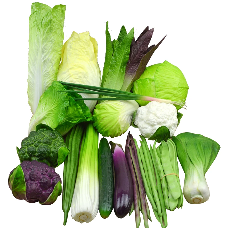 

Restaurant Decoration Food Crafts Miniatures PU simulation Lettuce Broccoli Vegetable Leaf Cabinet Props Imitation model