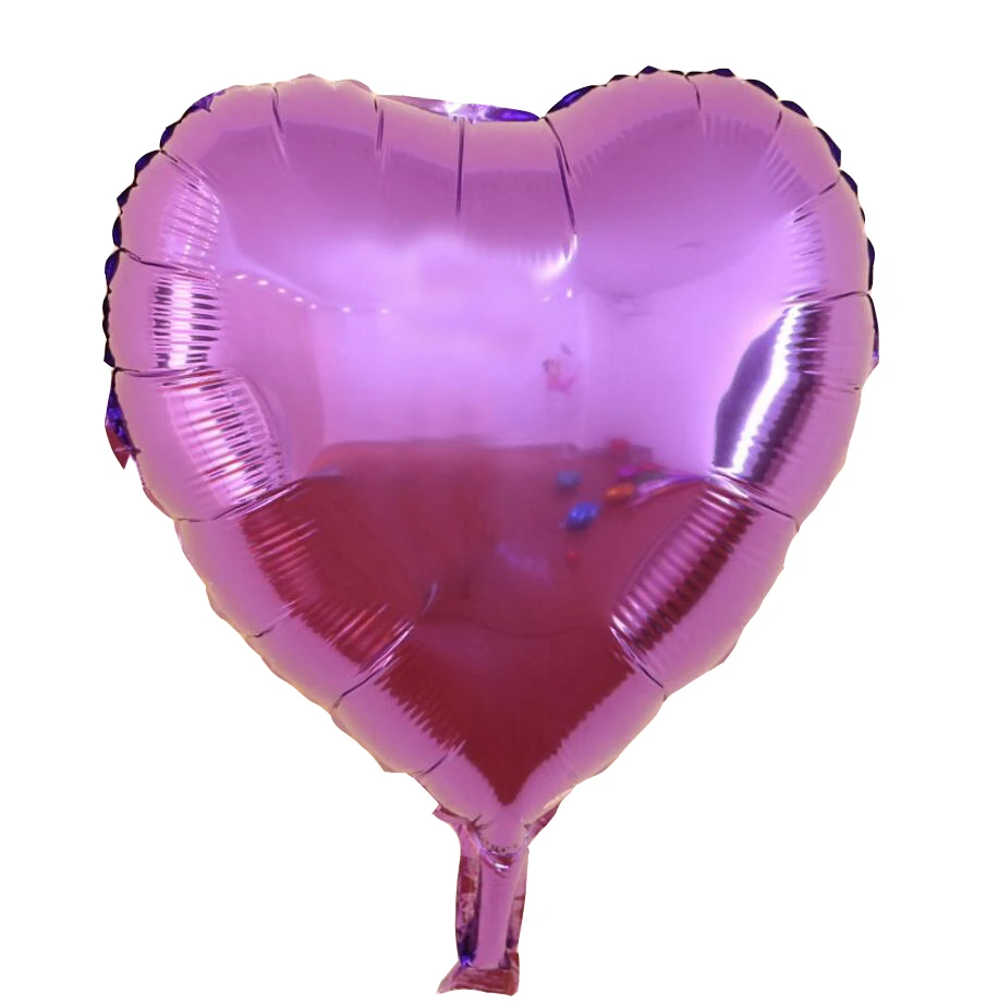 1 шт сердце и звезда 18 дюймов красочные фольгированные шары воздушные гелиевые глянцевые металлические цвета воздушные шары "сделай сам" для украшения дня рождения/свадьбы - Цвет: light purple heart