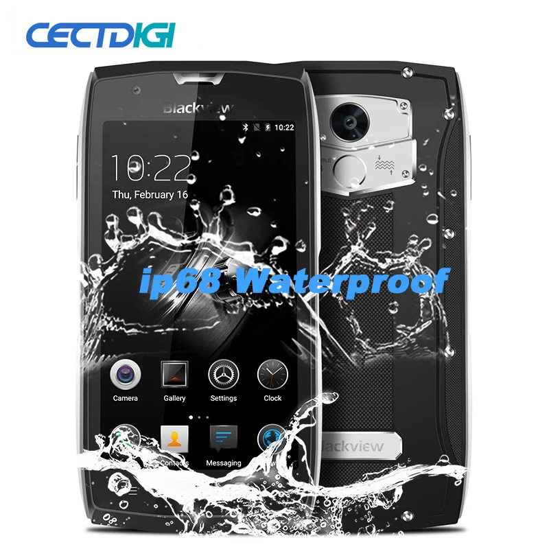 Blackview BV7000 Водонепроницаемый смартфон с 5 дюймовым дисплеем четырёхъядерным