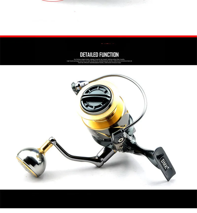 Dmk 800-5000 tamanho molinete de pesca fiação