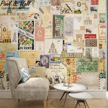 

Old Stamps Antical Stamps collage Mural wallpaper STDM30552