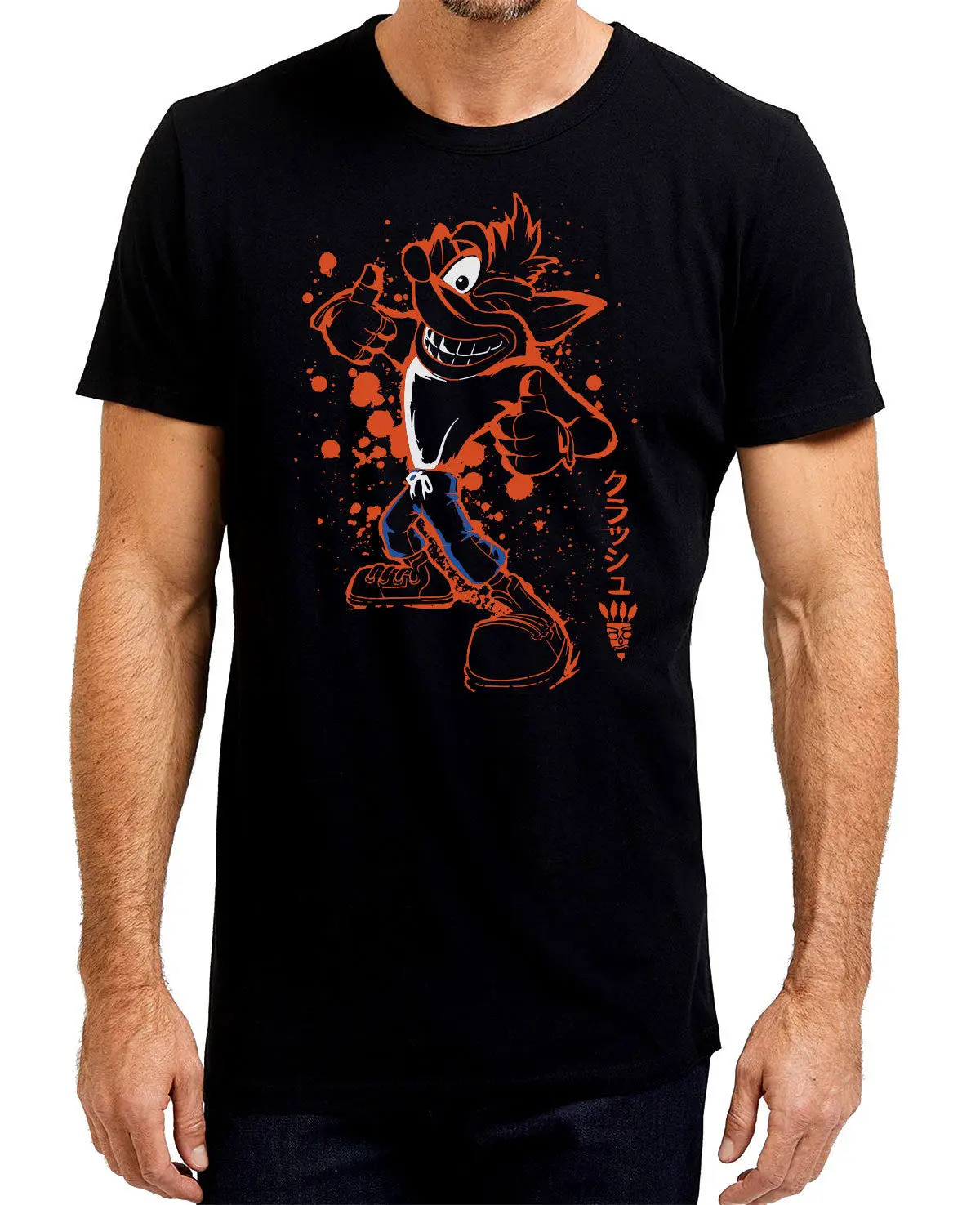 Crash Bandicoot 80's Retro Gaming T Shirt Men's Game Tee Shirtin T