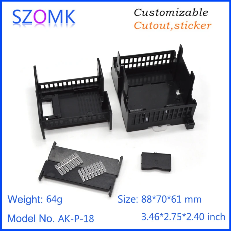 szomk plastic din rail enclosure electronics box PLC instruement plastic housing case plastic junction box (13)