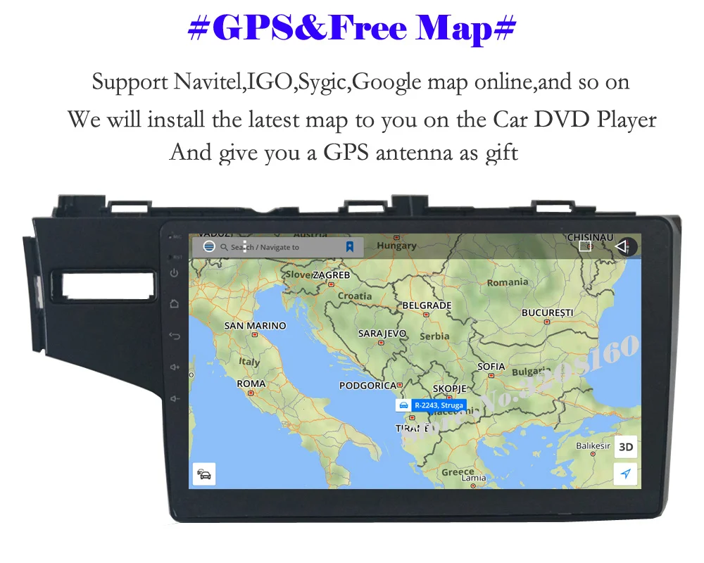 Sale MAX Android 8.1.0 Car DVD Player for Honda fit 2014 2015 2016 Car Radio RDS Bluetooth 4G WiFi SWC GPS Navigation System Free Map 2