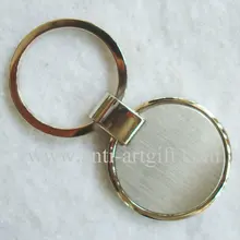 Круглый брелок может товарный знак, гравированный лазером высшего класса продукта