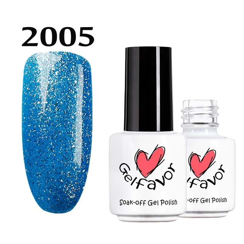 Гель-лак для ногтей с синим бриллиантом, 7 мл, СВЕТОДИОДНЫЙ УФ-лак для ногтей, Гель-лак для ногтей - Цвет: 2005