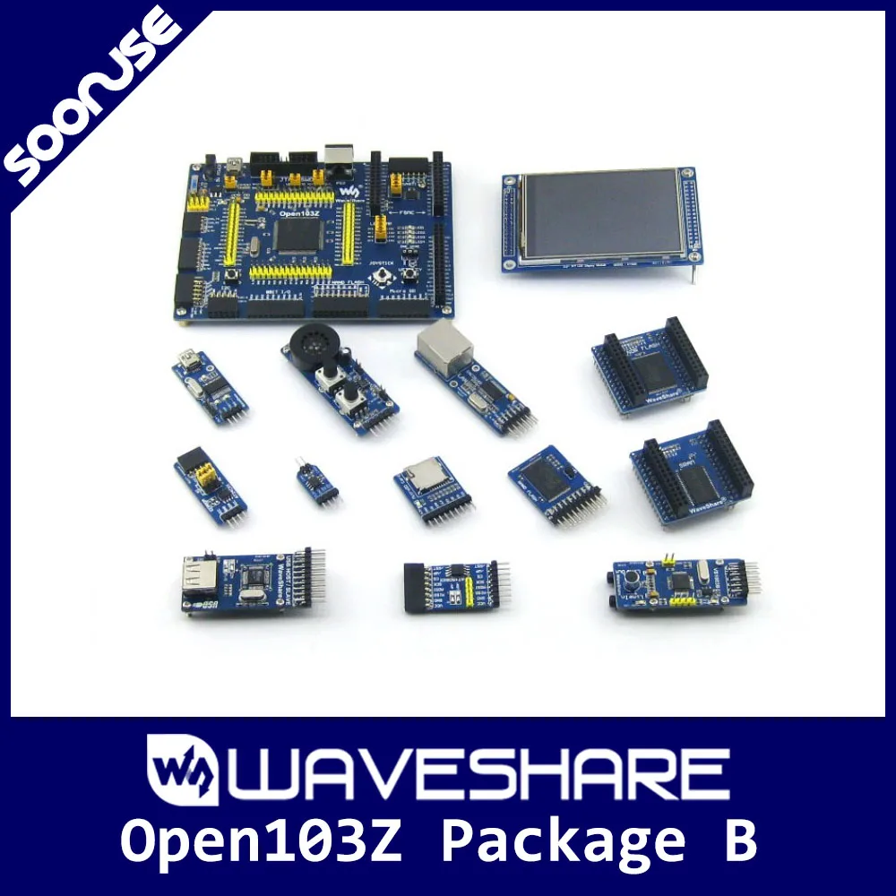 Waveshare Open103Z Pack B STM32F103ZET6 STM32F103 ARM Cortex-M3 STM32 макетная плата + 12 модулей | Компьютеры и