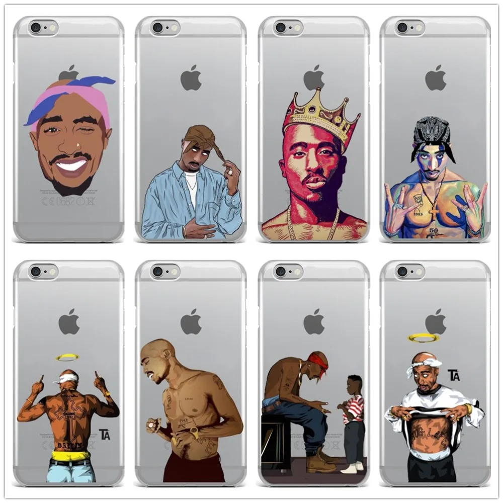 

2Pac Makaveli Tupac Amaru Shakur Soft silicone Phone Case For Coque iPhone 7 7Plus 8 8Plus 6 6S Plus X XS MAX XR 5 5S SE Cover