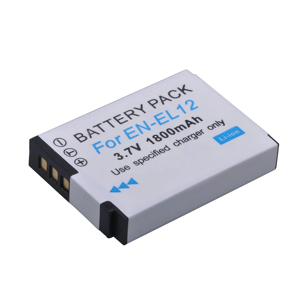 Batmax 1Pc 1800Mah En El12 En-El12 Batteria Per Nikon Coolpix S610 S610C S620 S630 S710 S1000Pj P300 P310 P330 S6200 S6300 S9400