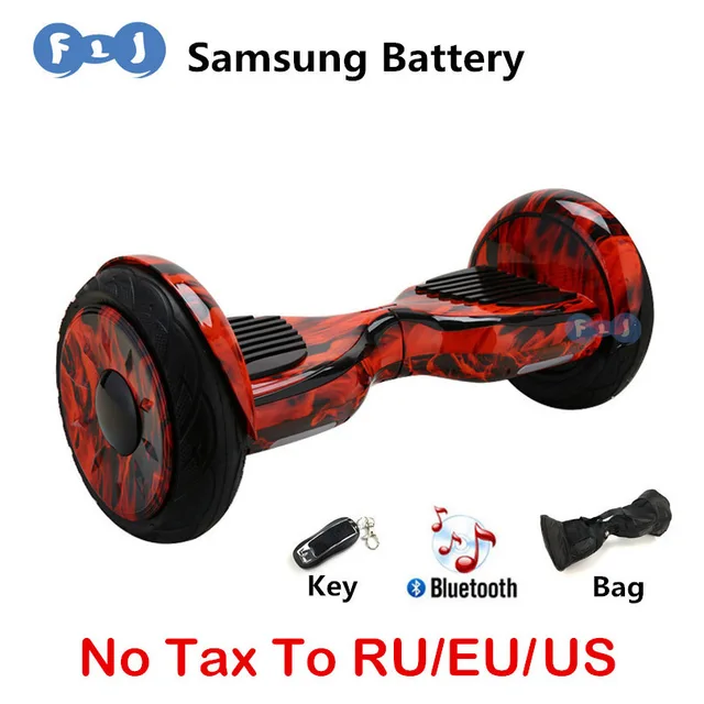 FLJ Hoverboard 10 дюймов 2 Колеса Разумный Баланс Скутер Hover Постоянного совета колеса самостоятельного баланса скутер большие шины Совета UL2272