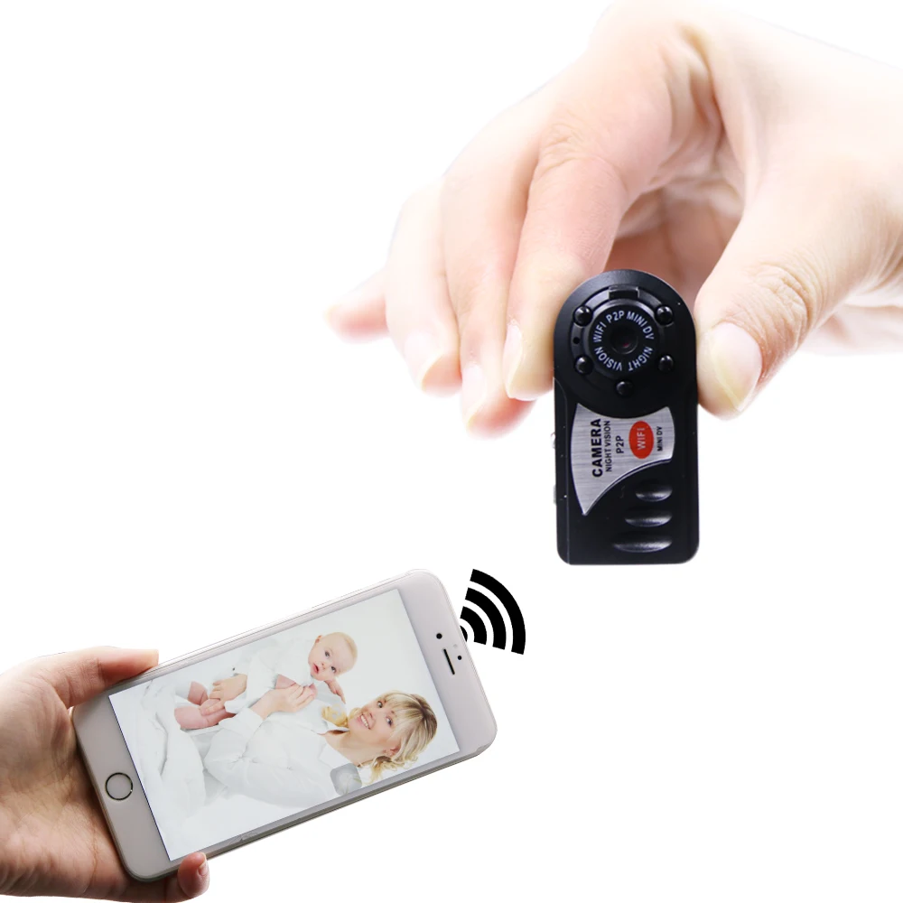 Лидер продаж 720 P HD q7 mini Wi Fi dvr wireless ip видеокамеры с Встроенный микрофон ИК ночного
