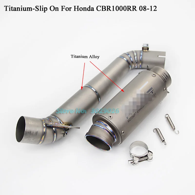 

Titanium CBR1000RR Slip On For Honda CBR1000 RR Motorcycle Modified Muffler Exhaust Escape Set with Middle Link Pipe Laser 08-12