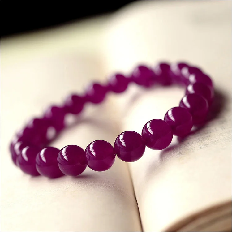 

Natural Crystal Purple chalcedony Bracelet