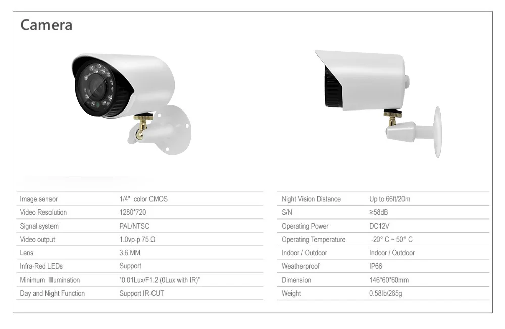 Wistino 4CH AHD DVR CCTV Camera System 720P Outdoor Cameras Surveillance Kit Home Security Video Monitor Kits IR Night Vision Indoor  (18)