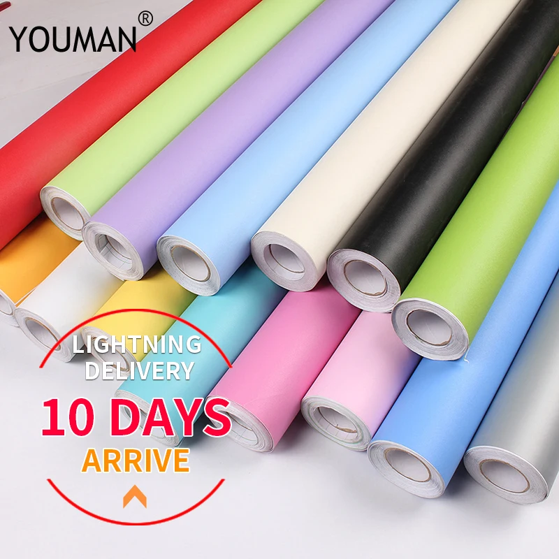 خلفيات Youman الحديثة المطبخ خزانة دولاب الذاتي بكرة لاصقة الفينيل الأثاث ملصقات جدار PVC DIY للديكور أفلام