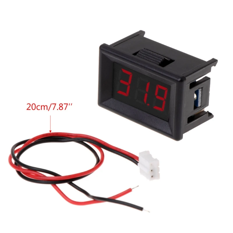 

Mini Voltmeter Tester DC 2.4V-30V Digital Voltage Test Battery 2 Wires 0.36" LED for Auto Car LED Display Gauge