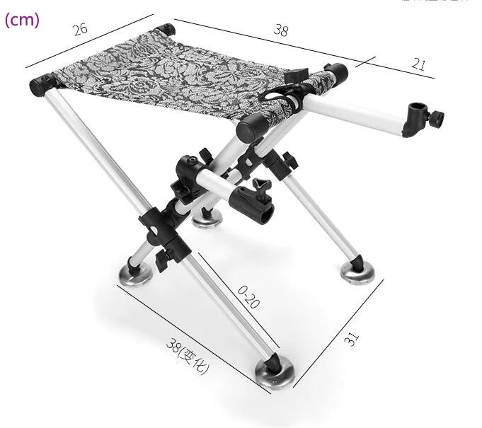 Новинка, складное рыболовное кресло, нагрузка 100 кг, портативный рыболовный стул с выдвижными ножками, светильник, многофункциональные пляжные стулья