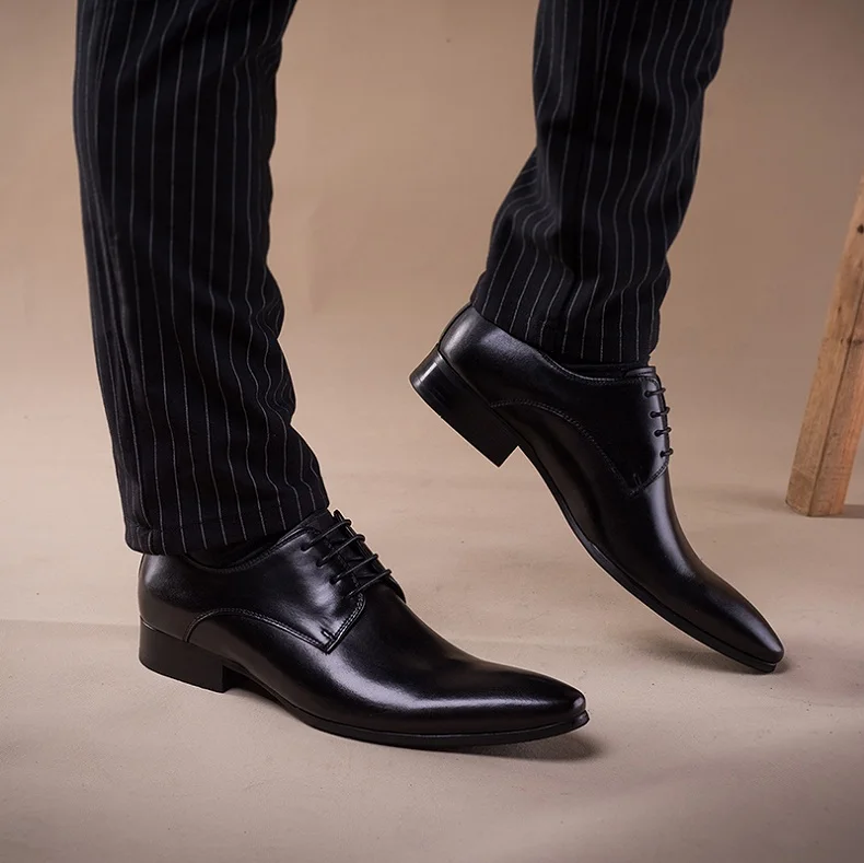 Herren Business Schuhe Aus Kunstleder - Bequeme Oxfords Mit Memory-Schaum