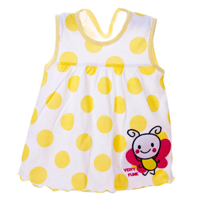 Летнее детское платье красивая модная одежда для девочек для новорожденных Принцесса платья трапециевидной формы из хлопка детская одежда из мягкой ткани детская одежда, платье - Цвет: a16