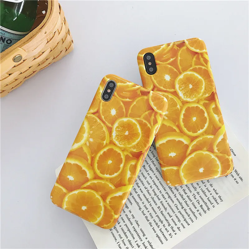 

Thin Soft Case Official Silicone For iPhone 7 8 6 Plus 7Plus orange phone case For Apple iPhone X XS Max XR For iPhone 6S cover