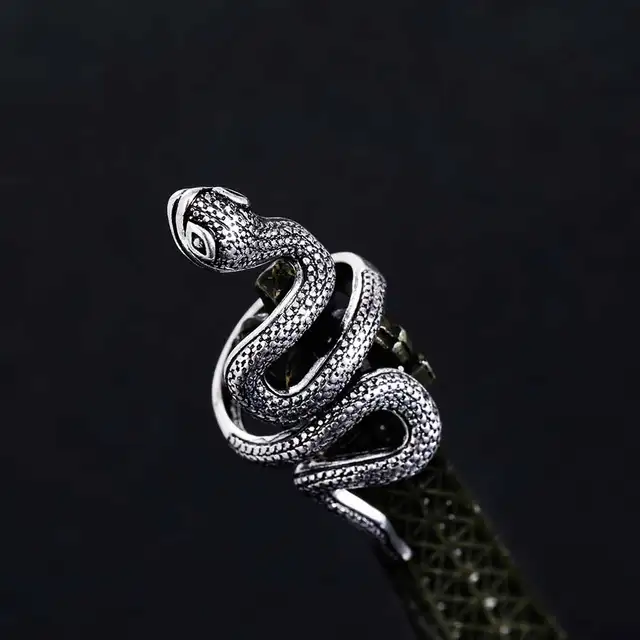 KISSWIFE Fashion Snake Rings For Women Color Black Heavy Metals Punk Rock Ring V KISSWIFE Fashion Snake Rings For Women Color Black Heavy Metals Punk Rock Ring V