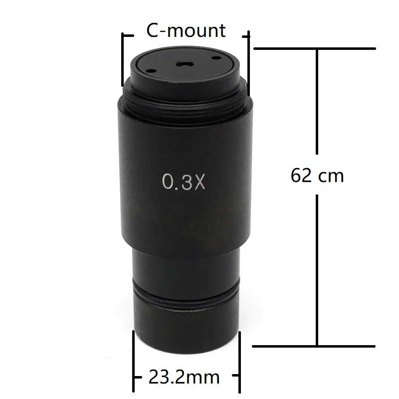 0.3X C-mount Adapter Lens for CCD CMOS Industrial Camera Digital Eyepiece Connected with Microscope Reduction Relay Lens