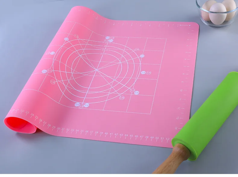 60x50 см Большой размер антипригарный силиконовый коврик для выпечки лист для пиццы держатель для теста Кондитерские Кухонные гаджеты с измерением