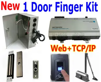 

1 Door Fingerprint IP based control management with 1 door closer+1 doorframe magnetic lock+ups power supply+1 web/pc software