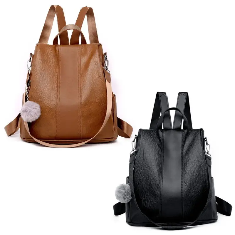 Женская сумка-рюкзак из искусственной кожи Противоугонный Рюкзак Повседневная сумочка сумка на плечо для девочек