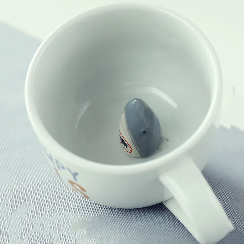 Новая 3D креативная Рождественская кофейная кружка дорожная кофейная чашка керамические фарфоровые чашки для кофе чашки для молока и чая и кружки милый носорог кружка