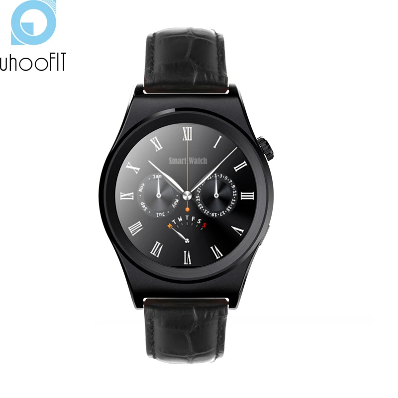 Uhoofit Bluetooth Smart часы X10 круглый Сенсорный экран монитор сердечного ритма сидячий