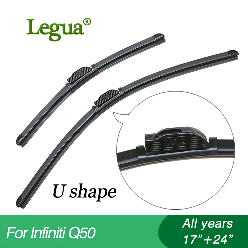 Legua Wiper blades for Infiniti Q50(All years), 17"+24",car wiper