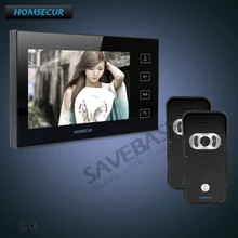 HOMSECUR 7″ Hand-fee Video Door Entry Security Intercom+Black Camera 2C1M for Apartment+Delivery From Russia