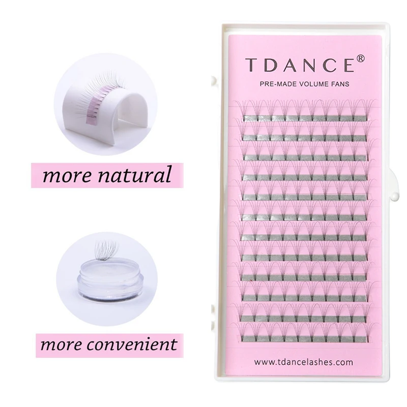 TDANCE nature lashes Premade объем вентиляторы idividual наращивание ресниц 16-17 мм короткий стержень softmake up Инструменты