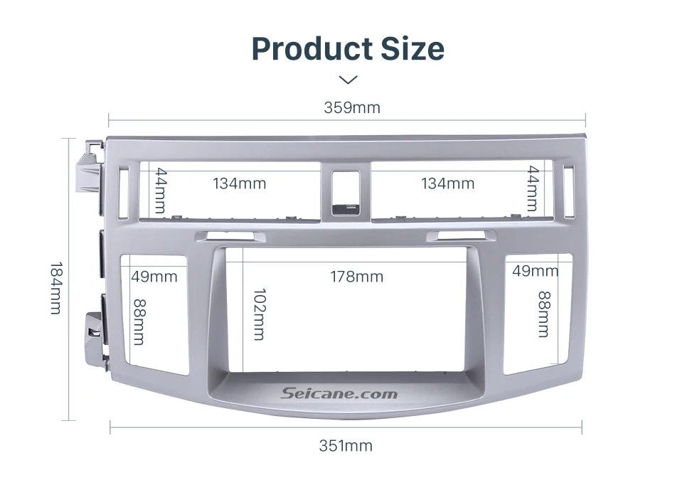 Seicane двойной Din 178*100 мм автомобильный Радио фасции Рамка адаптер CD отделка панель для Toyota Avalon 2006